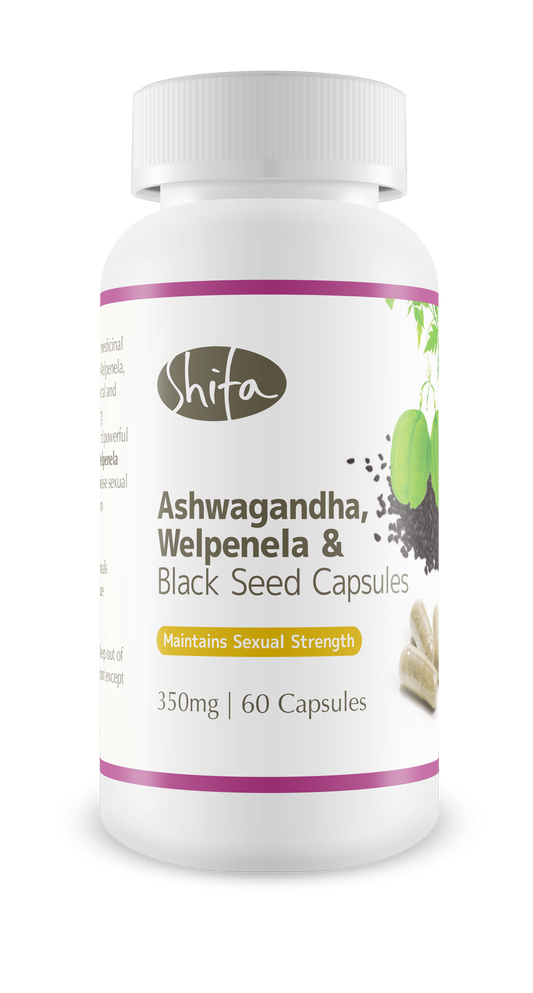 Ashwagandha, Welpenela & Black Seed Capsules (350mg | 60 Caps)