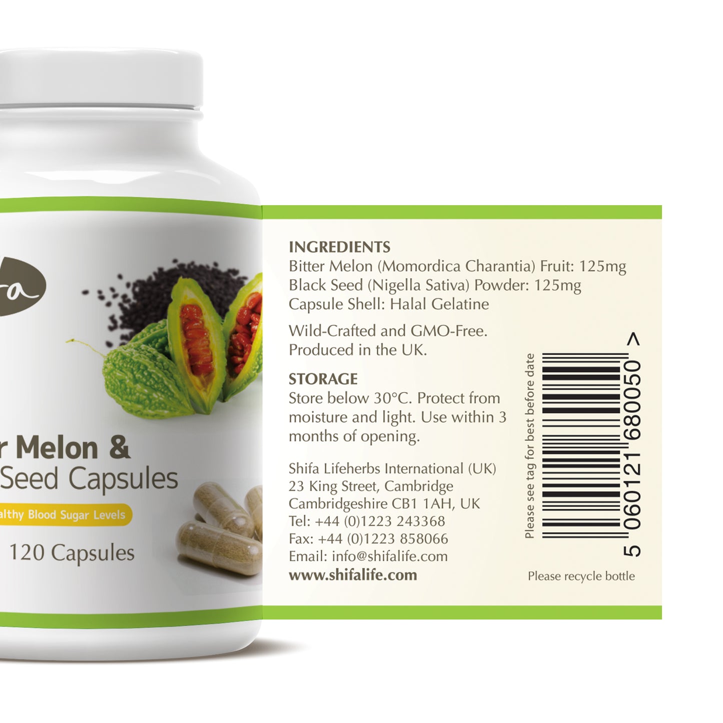 Bitter Melon and Black Seed Capsules (250mg | 120 Caps)