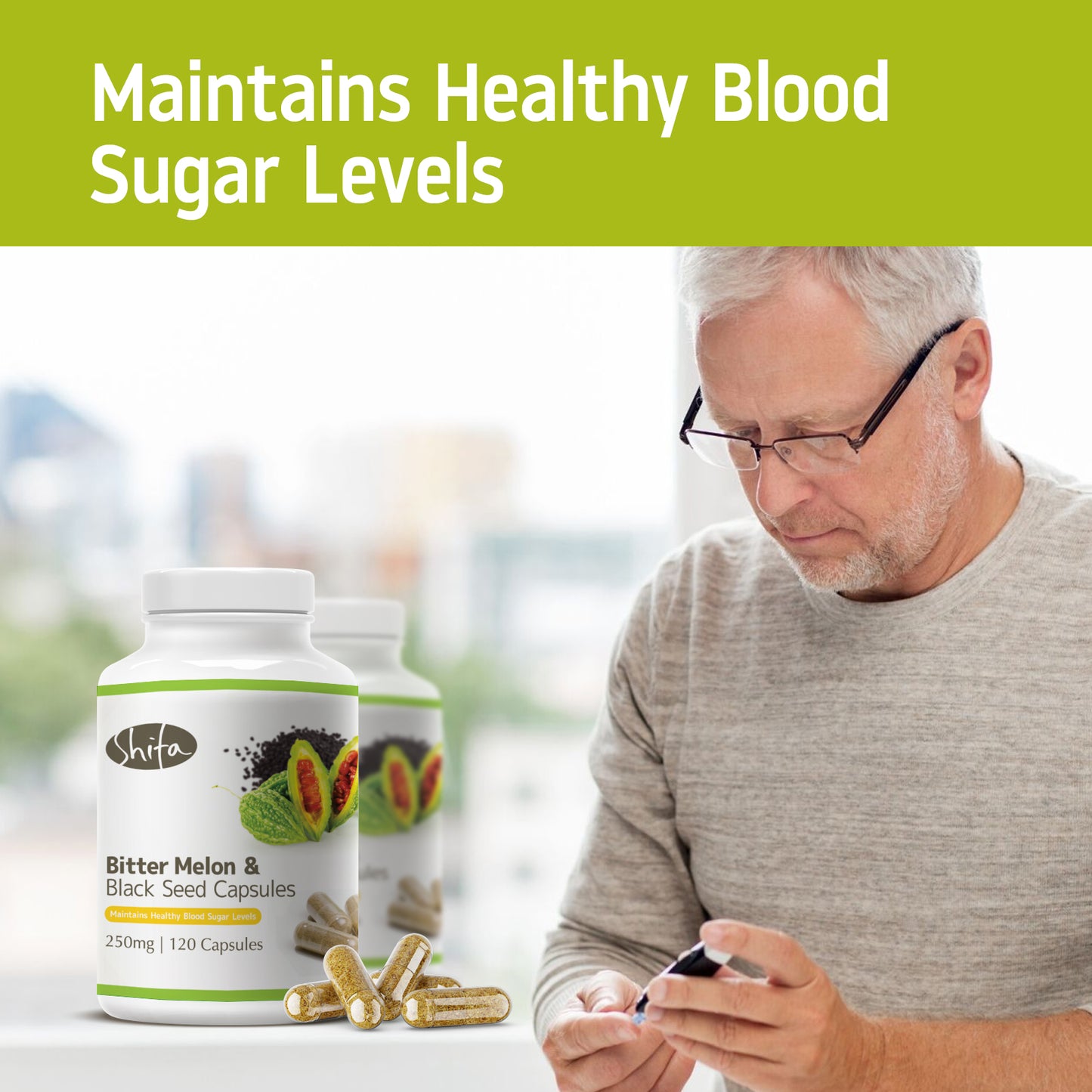 Bitter Melon and Black Seed Capsules (250mg | 120 Caps)