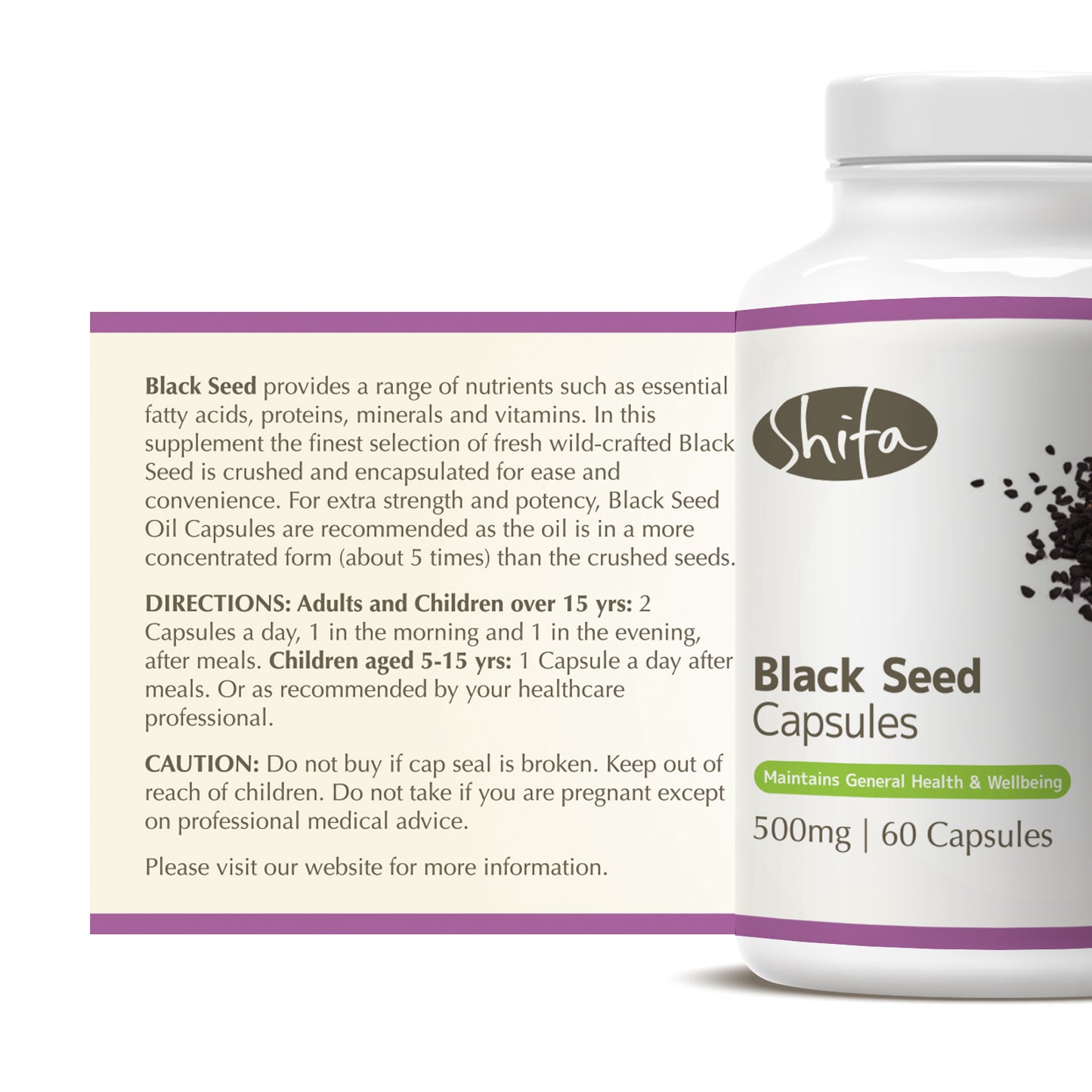 Black Seed Powder Capsules (500mg | 60 Caps)