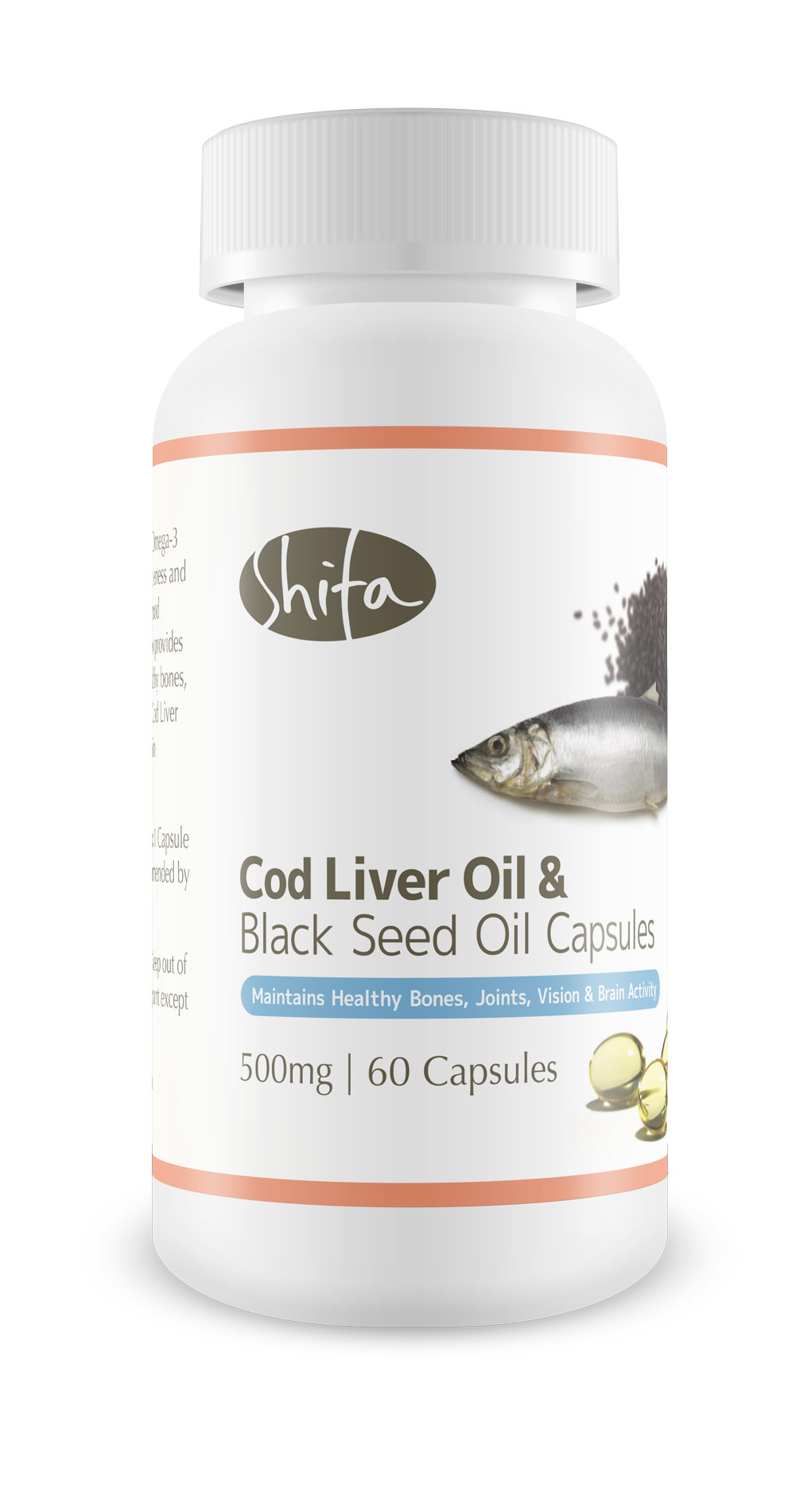 Cod Liver Oil & Black Seed Oil Capsules (500mg | 60 Caps)
