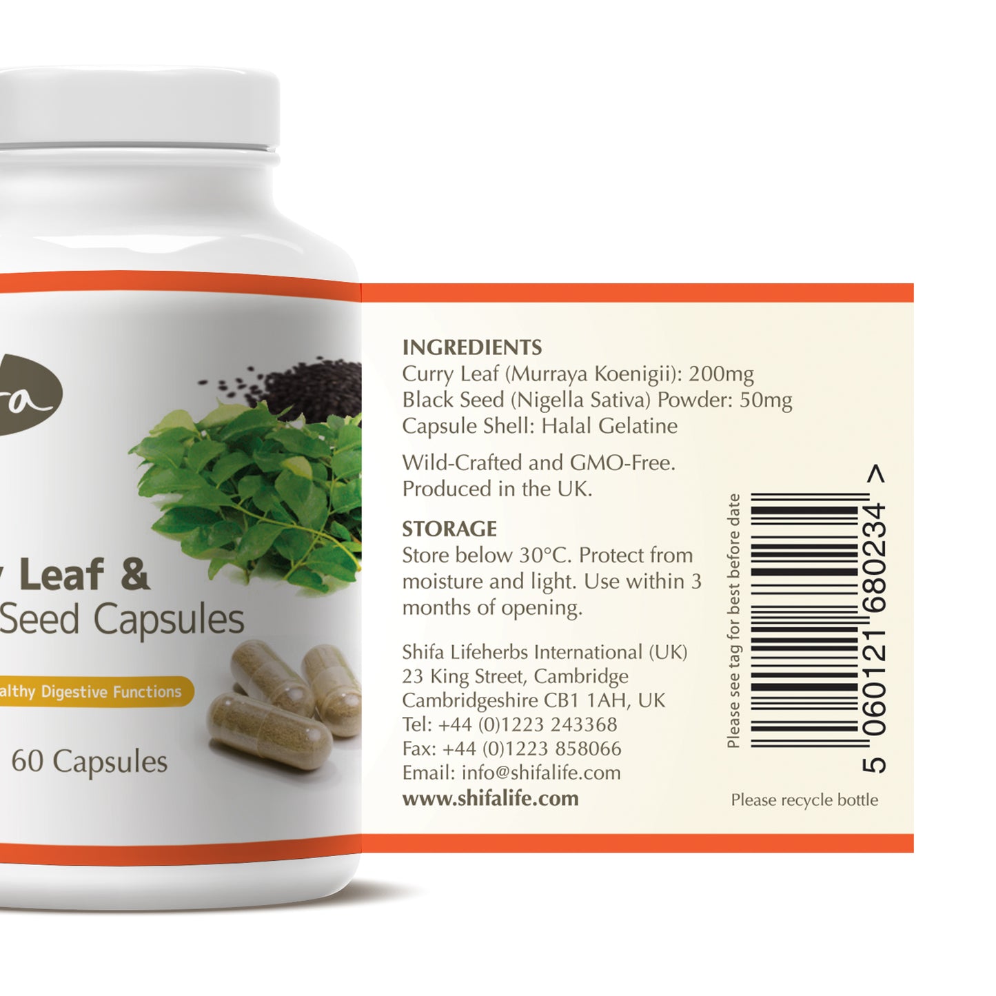 Curry Leaf & Black Seed Capsules (250mg | 60 Caps)