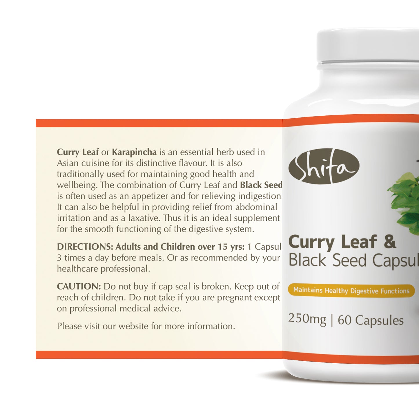 Curry Leaf & Black Seed Capsules (250mg | 60 Caps)