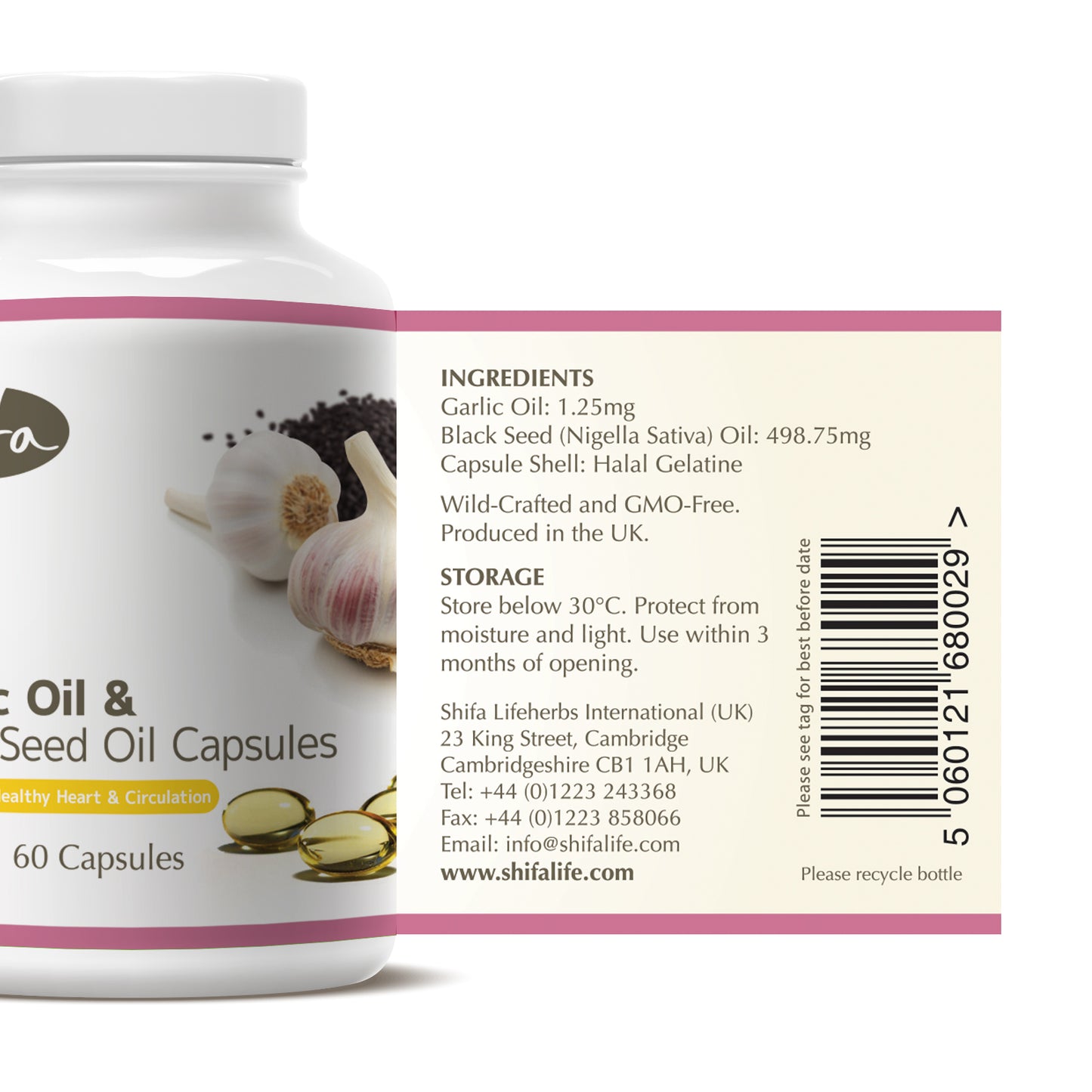 Garlic & Black Seed Oil Capsules (500mg | 60 Caps)