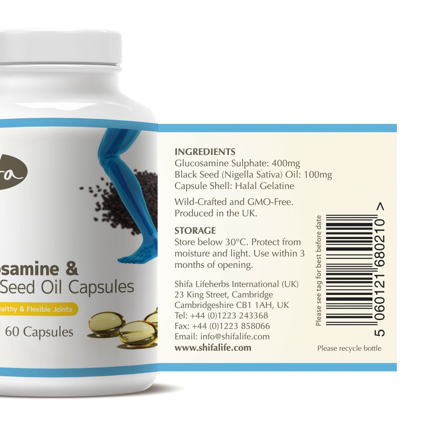 Glucosamine & Black Seed Oil Capsules (500mg | 60 Caps)