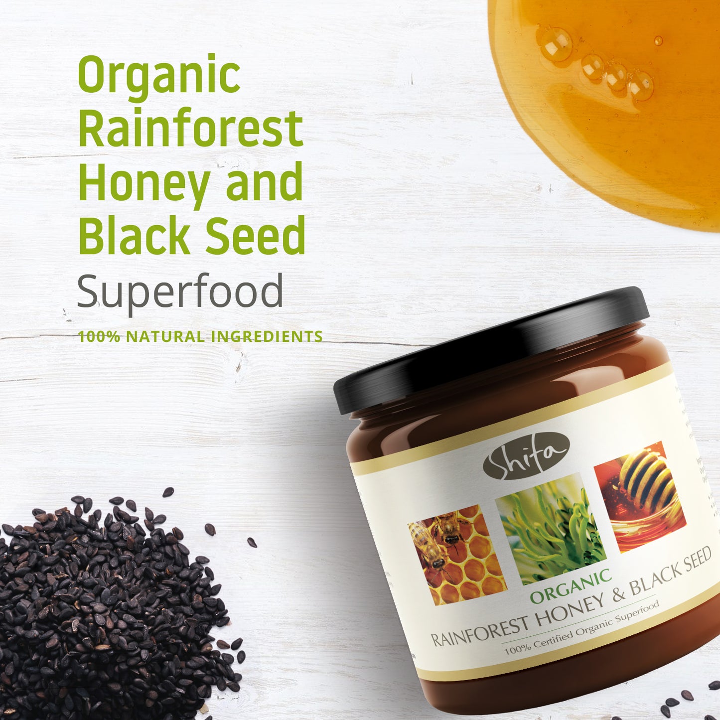 Organic Rainforest Honey with Black Seed