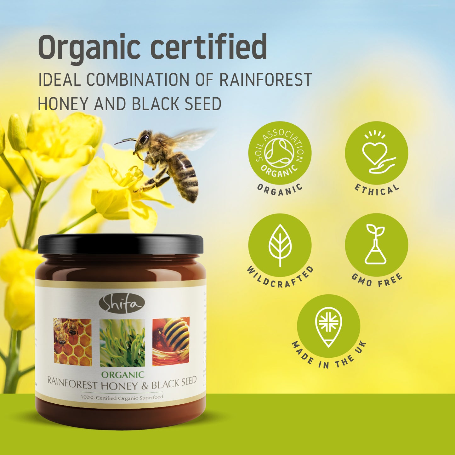 Organic Rainforest Honey with Black Seed