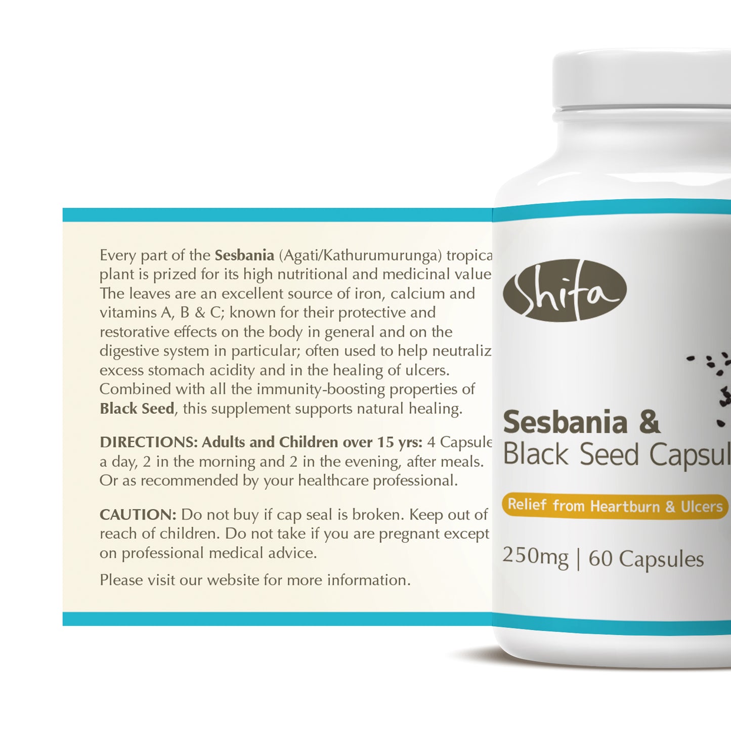 Sesbania & Black Seed Capsules (250mg | 60 Caps)