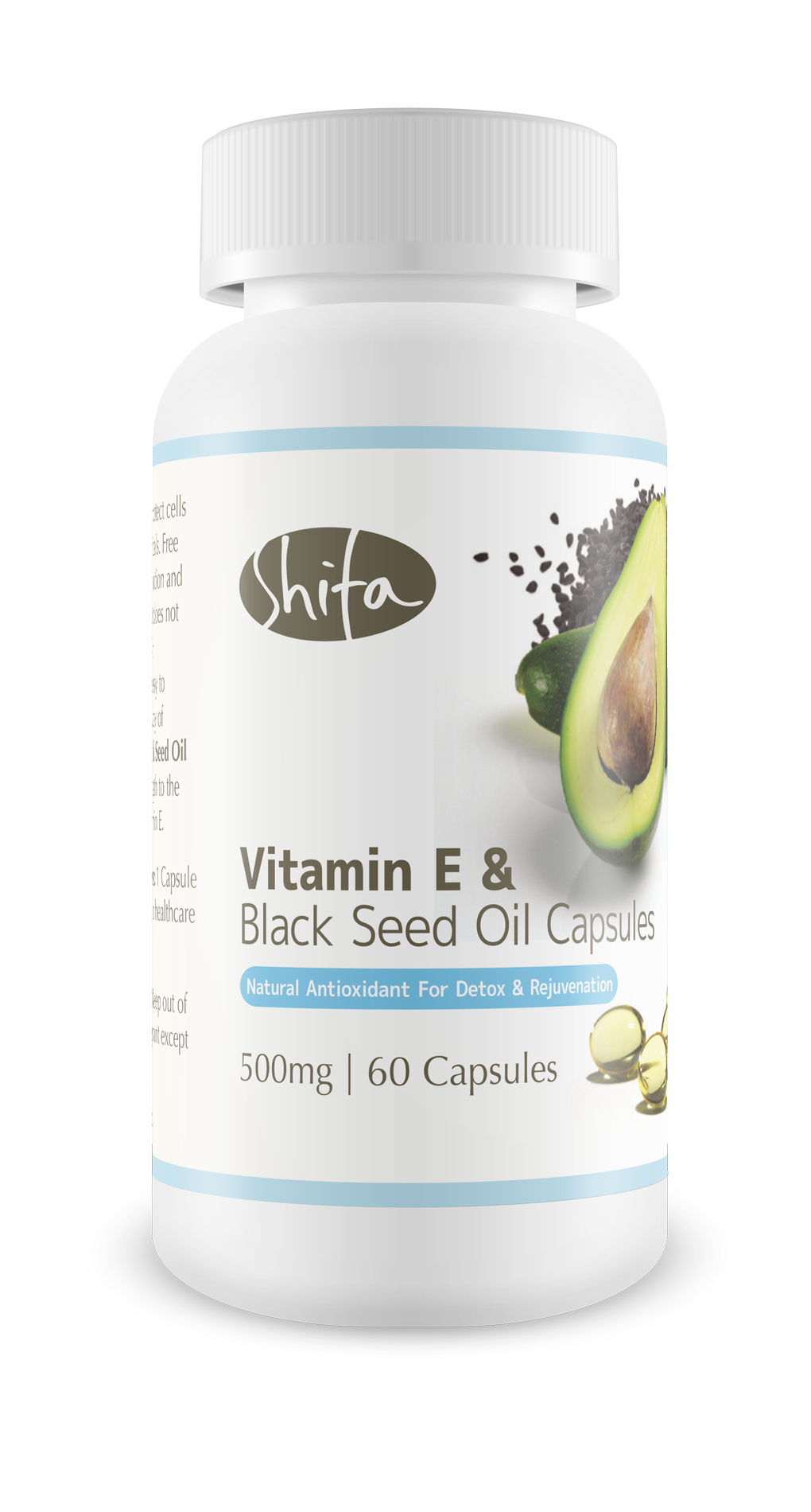Vitamin E & Black Seed Oil Capsules (500mg | 60 Caps)
