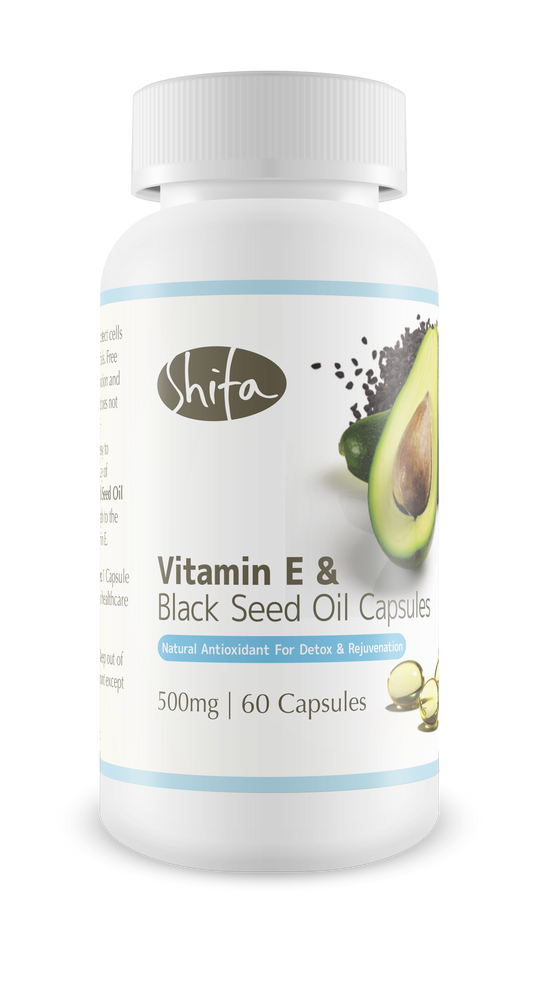 Vitamin E & Black Seed Oil Capsules (500mg | 60 Caps)