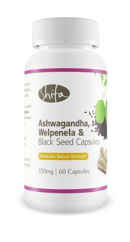 Ashwagandha, Welpenela & Black Seed Capsules (350mg | 60 Caps)