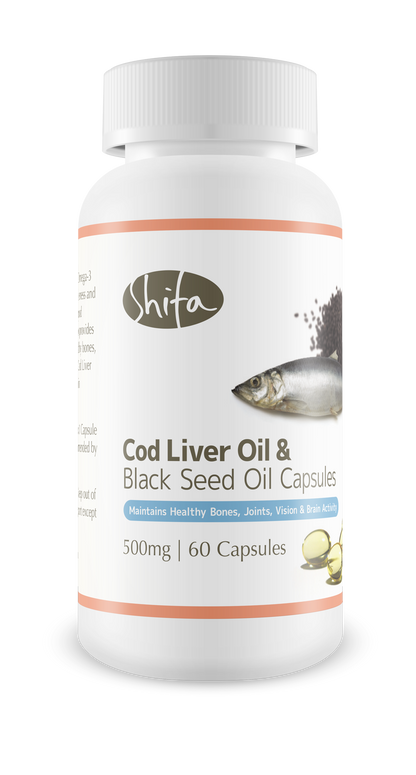 Cod Liver Oil & Black Seed Oil Capsules (500mg | 60 Caps)